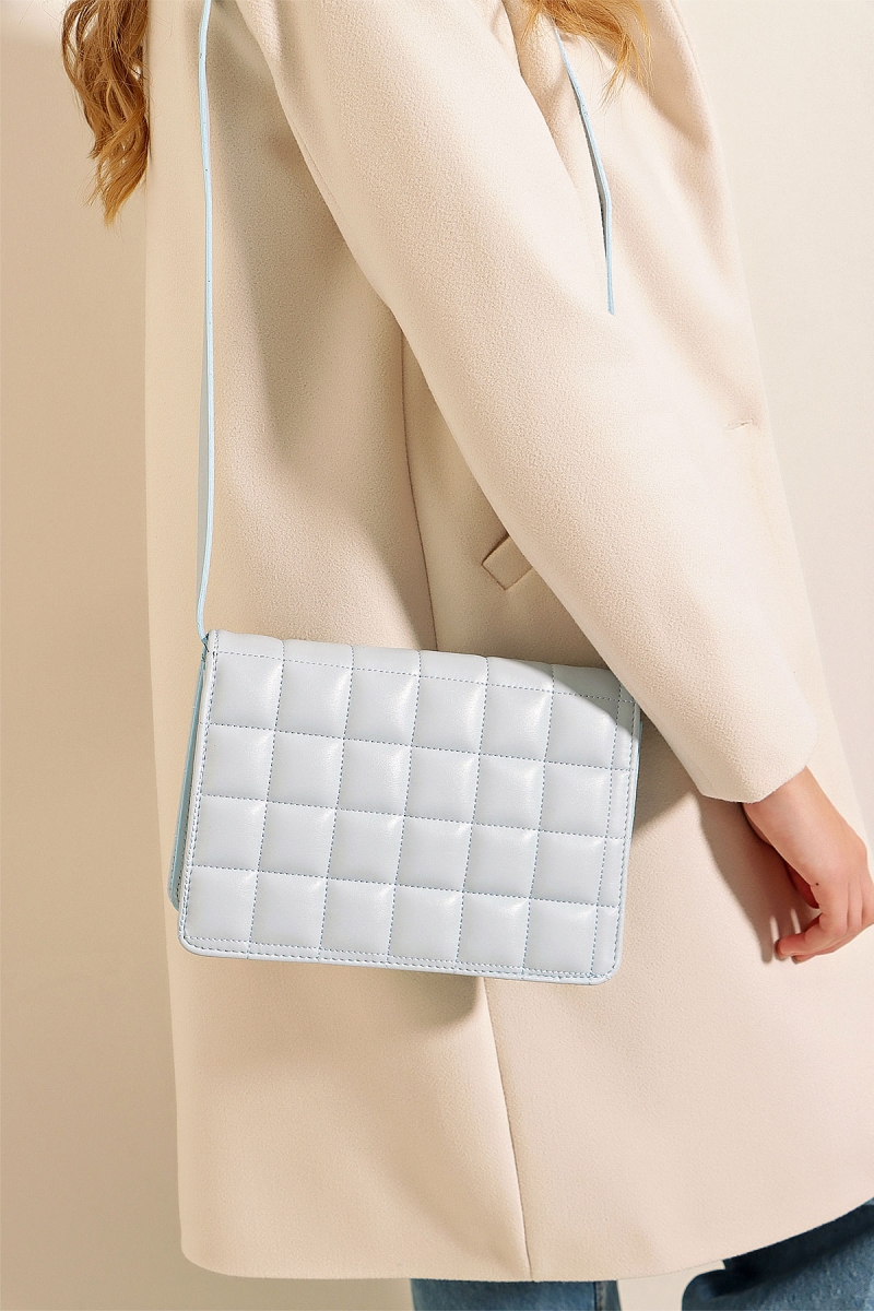 010139 Kapitone Omuz Çantası - Mavi - BİGDART