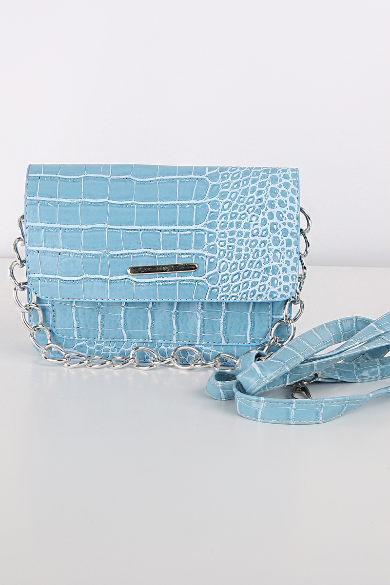 010140 Desenli Kol Çantası - Mavi - BİGDART