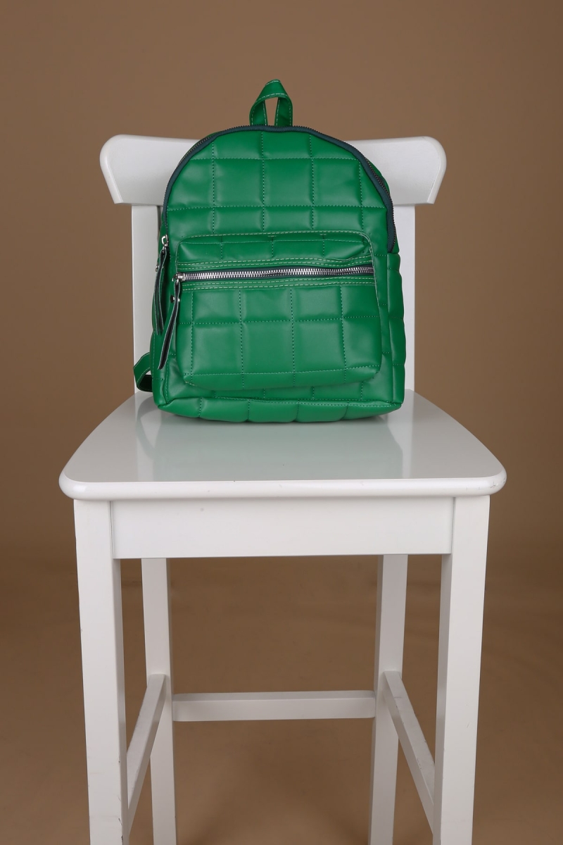 010144 Kapitone Sırt Çantası - Yeşil - BİGDART