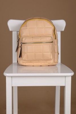 010144 Kapitone Sırt Çantası - Vizon - BİGDART