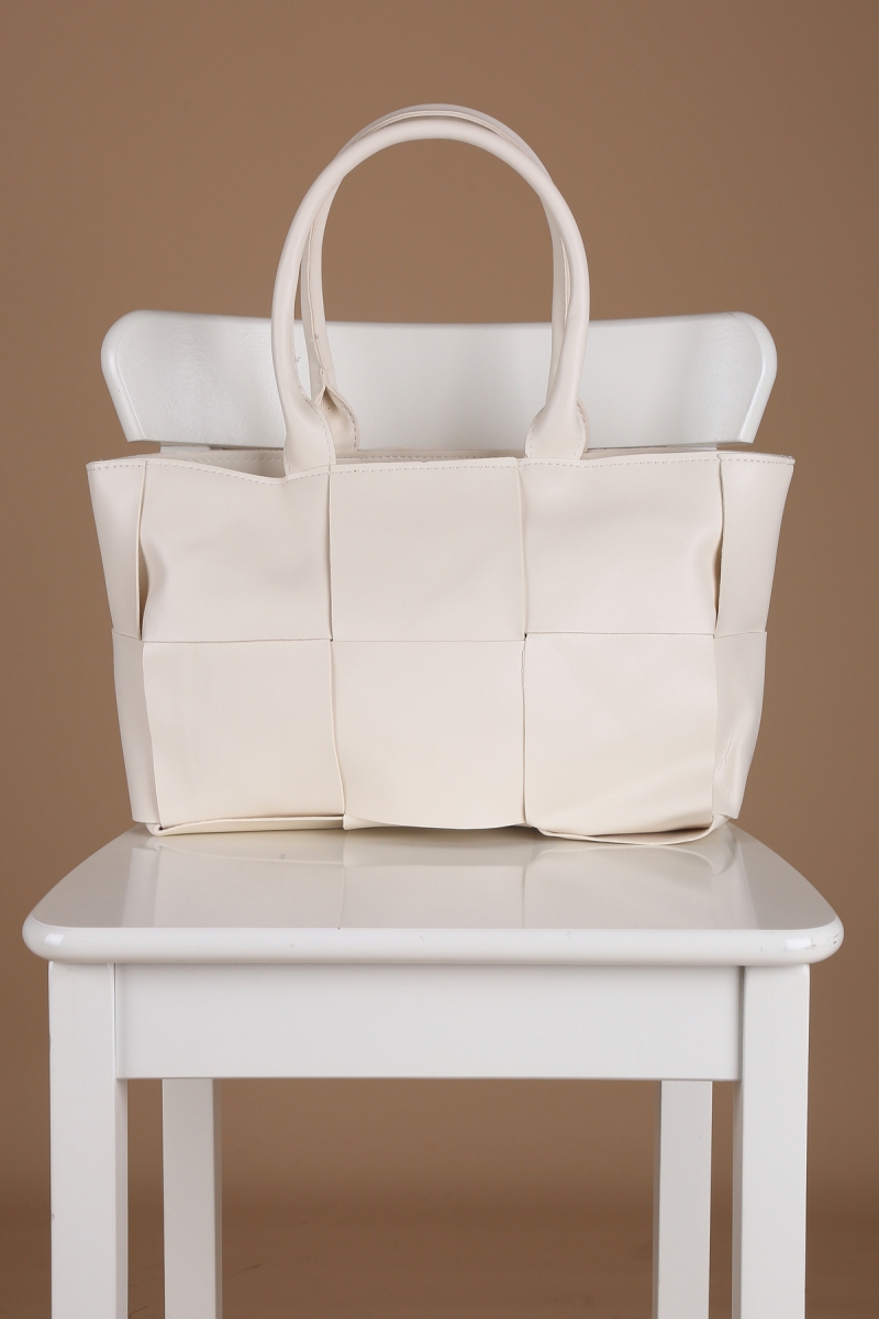 010145 Bottega Omuz Çantası - Ekru - BİGDART