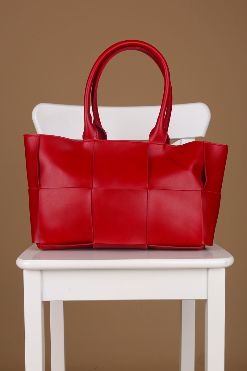 010145 Bottega Omuz Çantası - Kırmızı - BİGDART