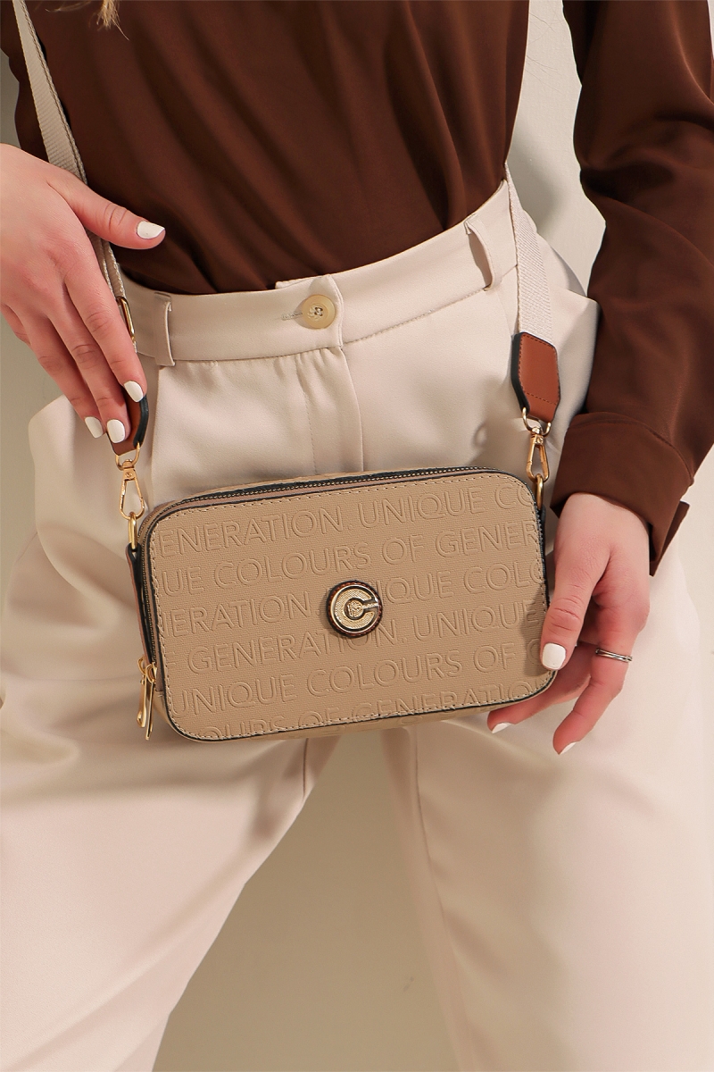 010148 Omuz Çantası - Bej - BİGDART