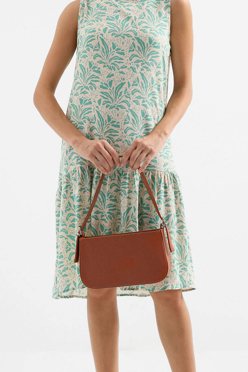 010172 Düz Baget Omuz Çantası - Taba - BİGDART