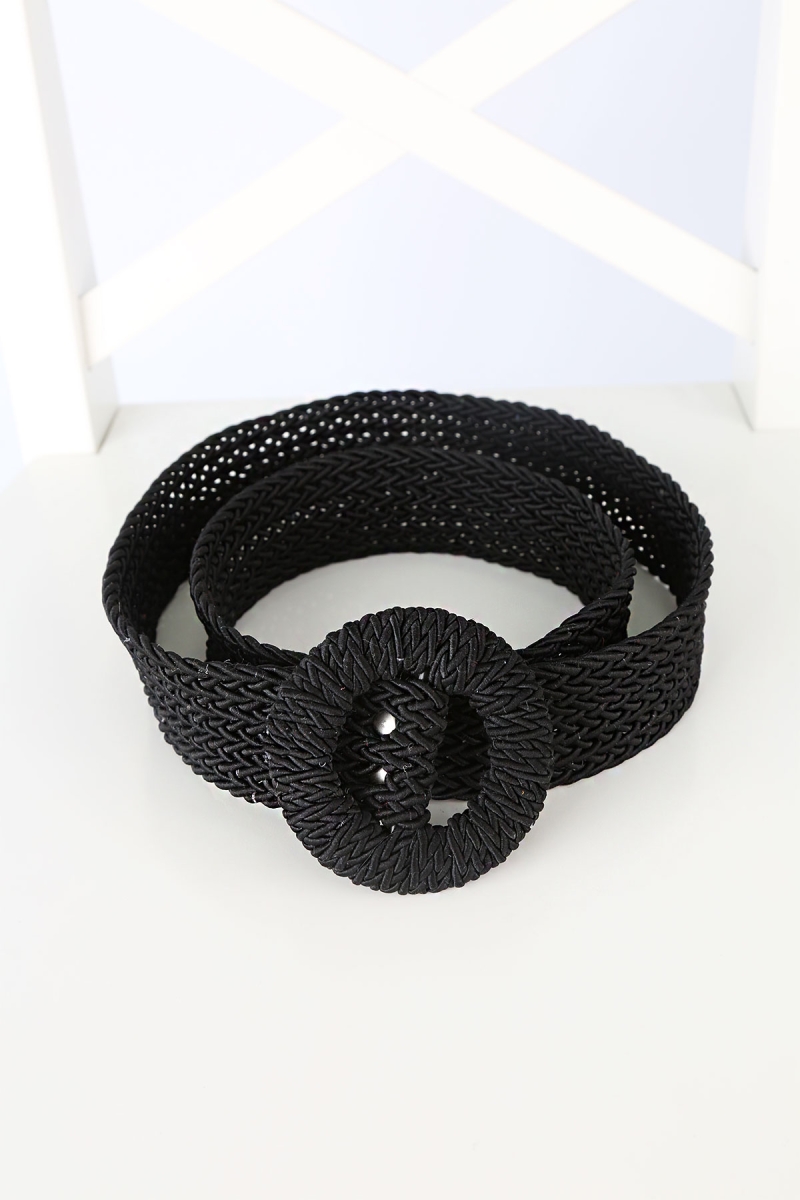 01026 Hasır Kemer - Siyah - BİGDART