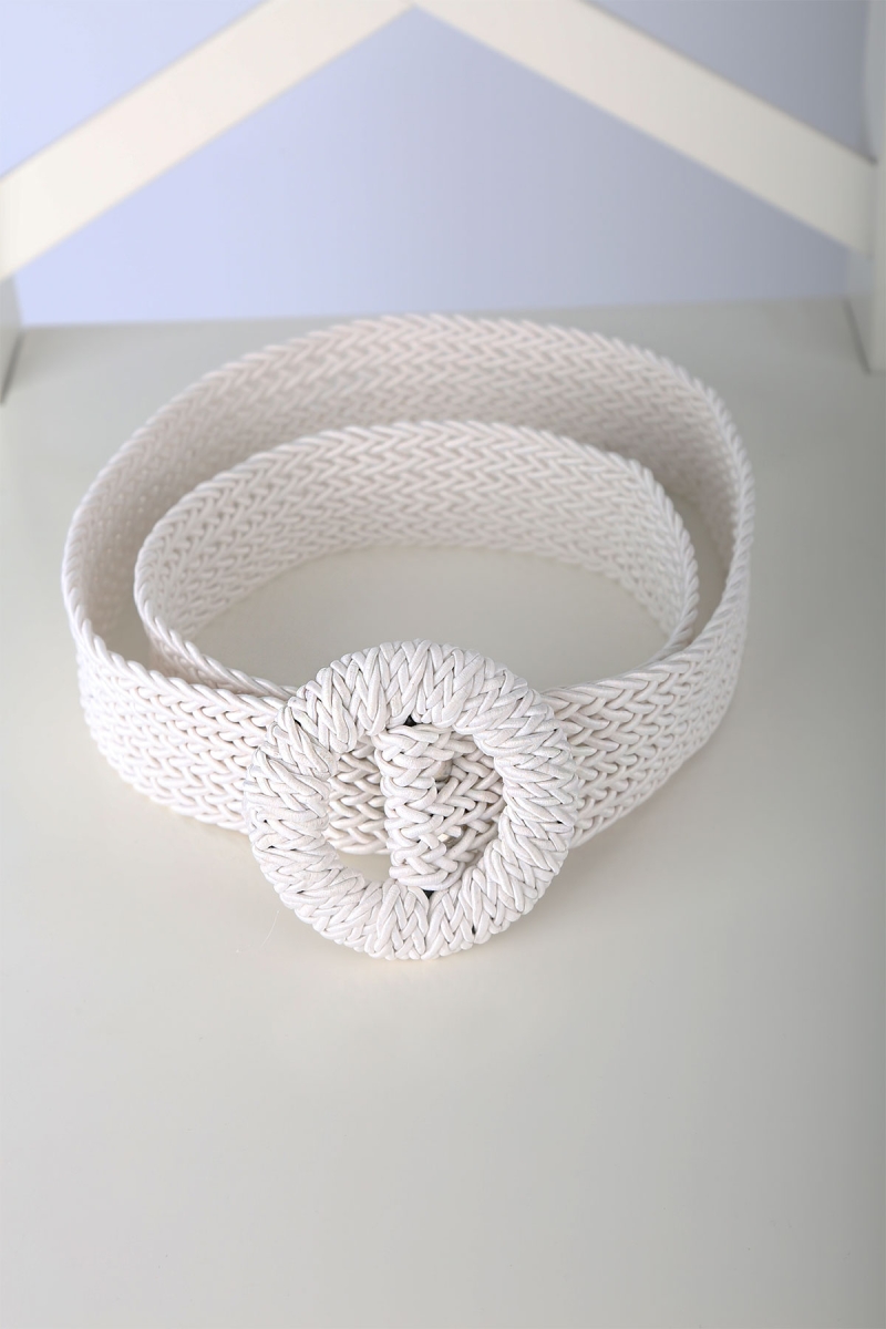 01026 Hasır Kemer - Beyaz - BİGDART