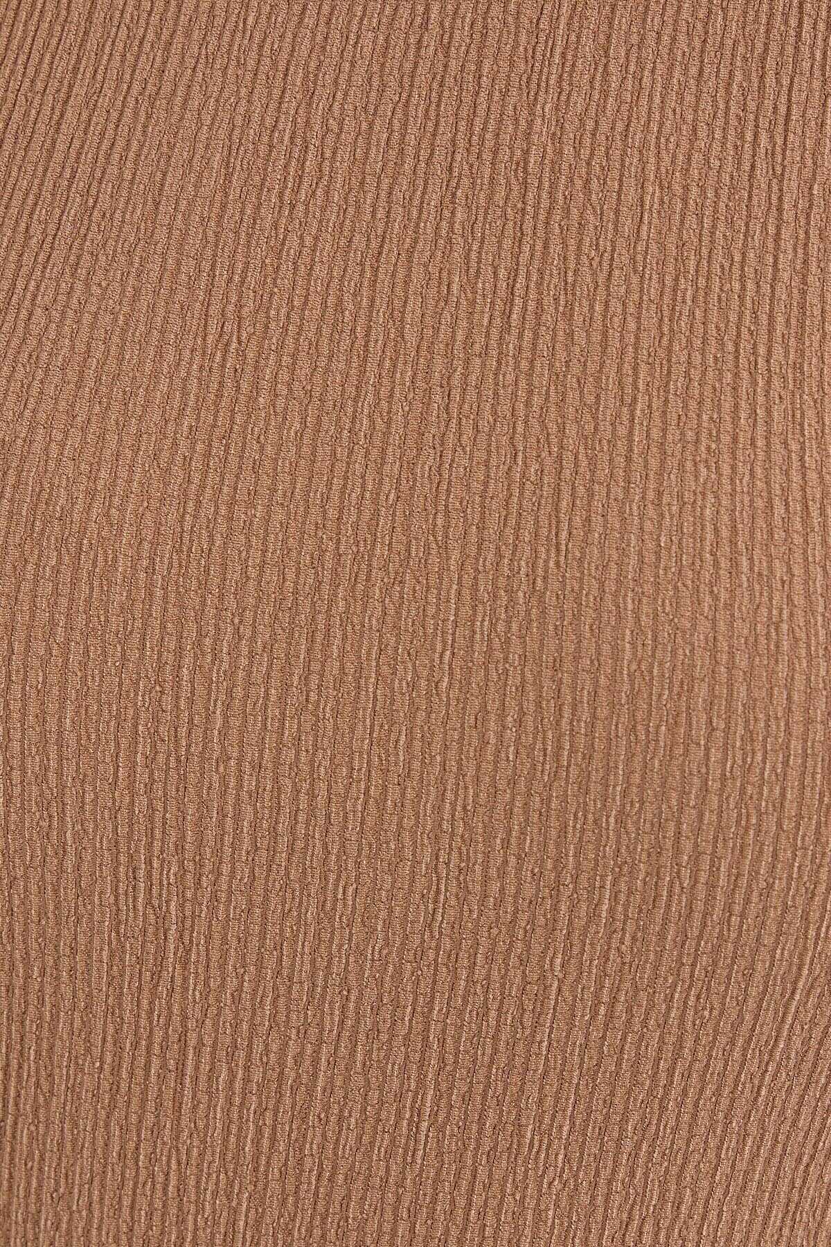 0430 Örme Bluz - Camel - 5