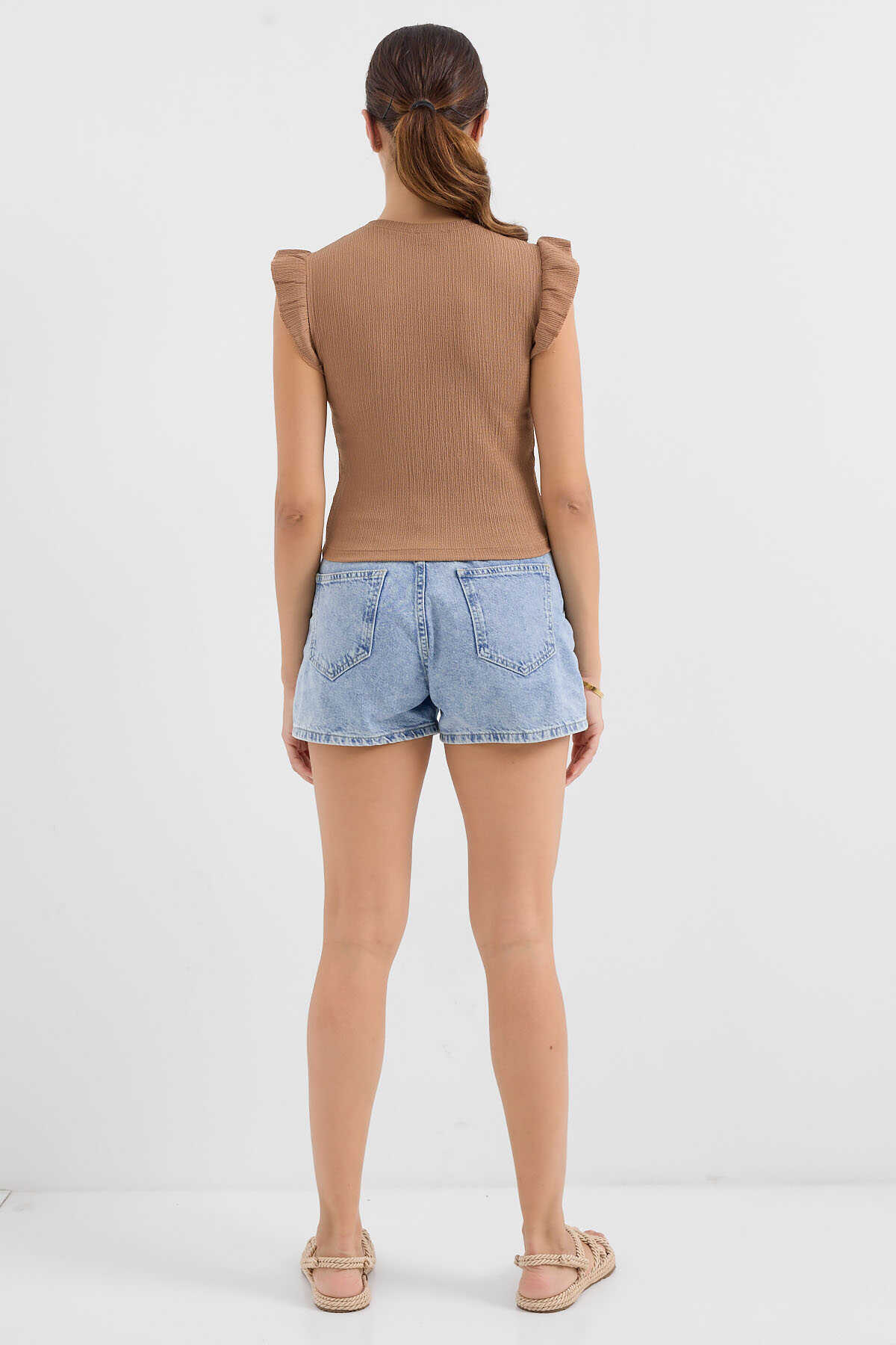 0430 Örme Bluz - Camel - 6