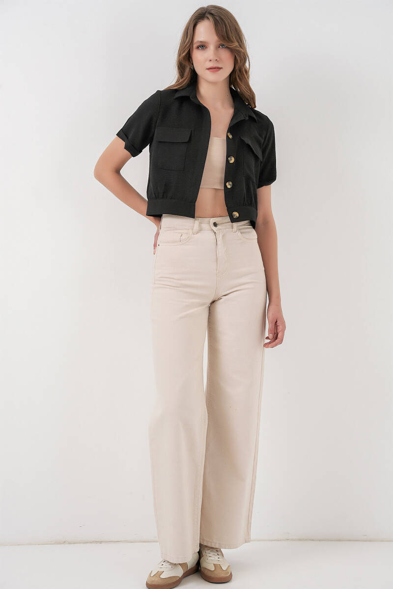0663 Crop Ceket - Siyah (1)