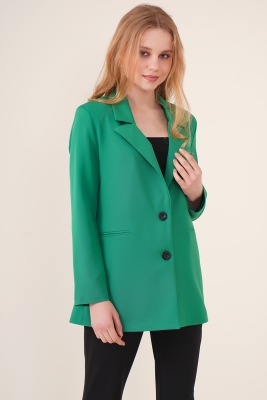 0666 Oversize Blazer Ceket - Yeşil 