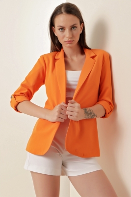 0672 Blazer Ceket - Turuncu 