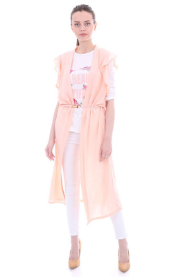 10037 İKİLİ YELEK TAKIM - Pudra - BİGDART