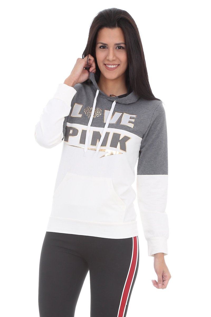 10100 KAPŞONLU UZUN SWEATSHİRTS - Gri - BİGDART