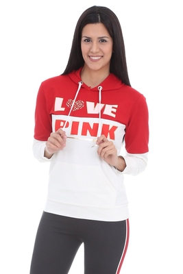 10100 KAPŞONLU UZUN SWEATSHİRTS - Kırmızı - BİGDART