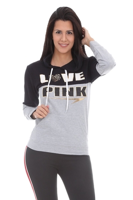 10100 KAPŞONLU UZUN SWEATSHİRTS - Siyah - BİGDART