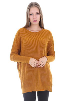 15281 SELANİK SALAŞ TRİKO KAZAK - Hardal - BİGDART