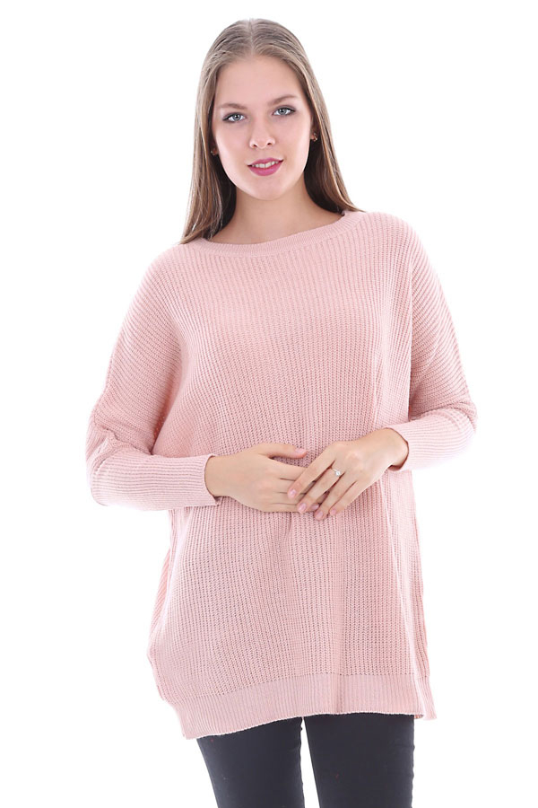 15281 SELANİK SALAŞ TRİKO KAZAK - Pudra - BİGDART