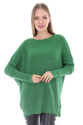 15281 SELANİK SALAŞ TRİKO KAZAK - Yeşil - BİGDART