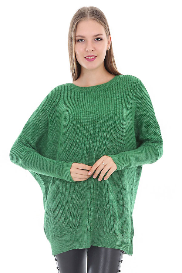 15281 SELANİK SALAŞ TRİKO KAZAK - Yeşil - BİGDART