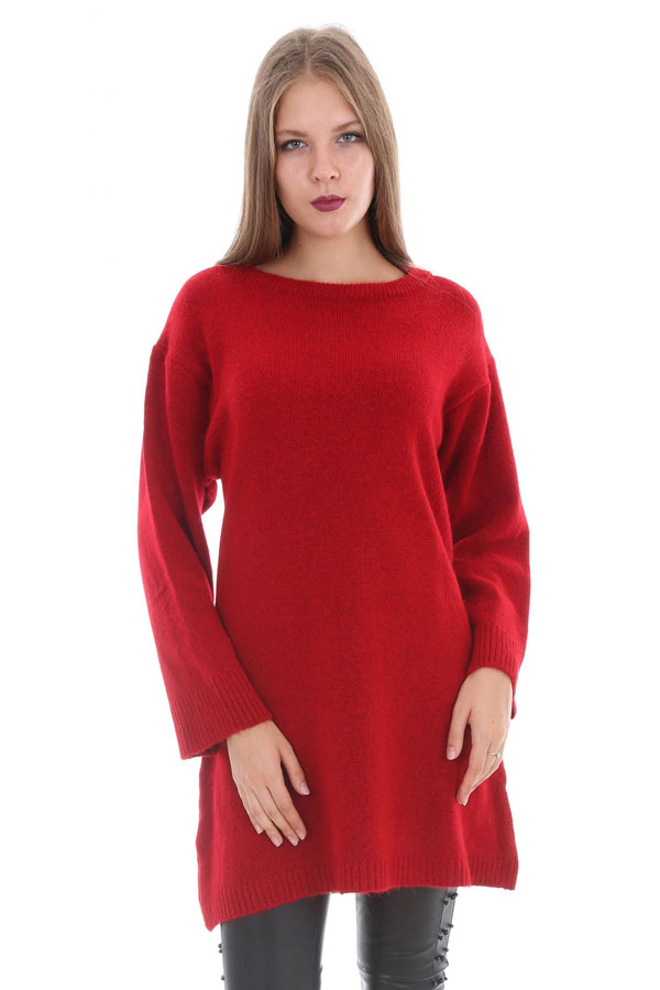 15295 SALAŞ TRİKO TUNİK - Kırmızı - BİGDART