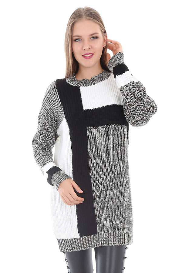 15313 BİSİKLET YAKA TRİKO TUNİK - Haki - BİGDART