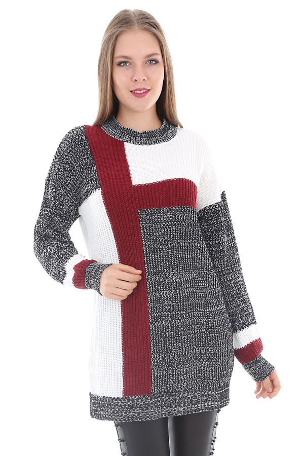 15313 BİSİKLET YAKA TRİKO TUNİK - Siyah - BİGDART