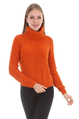 15322 DEGAJE YAKA SELANİK KAZAK - Oranje - BİGDART