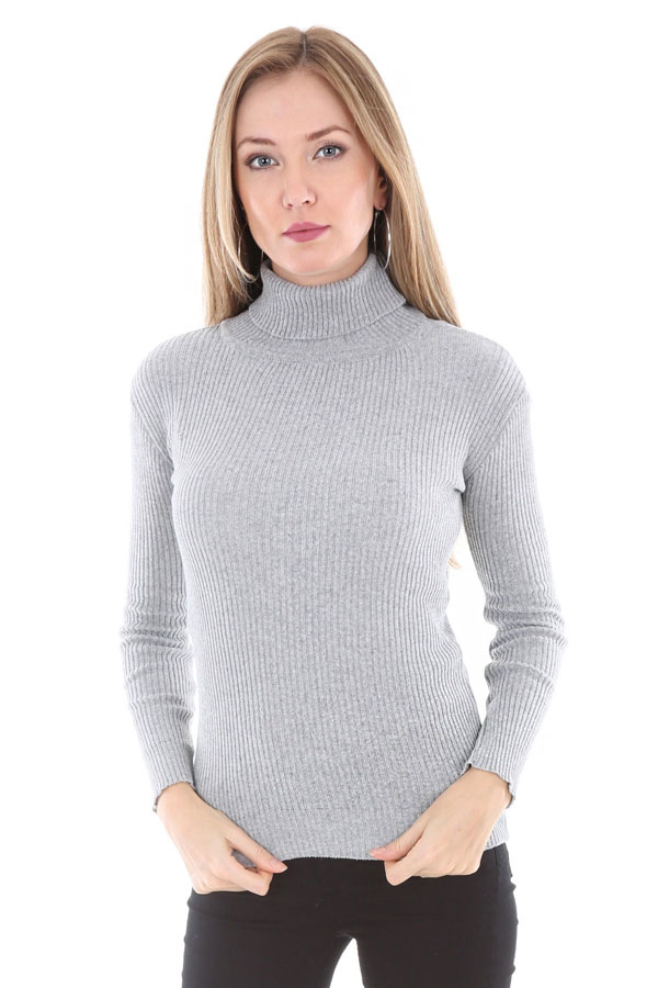 15596 BALIKÇI YAKA TRİKO KAZAK - Gri - BİGDART