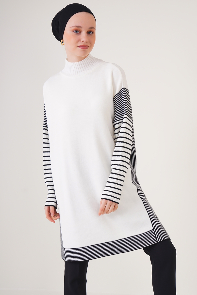 15785 Tesettür Panço Kazak - Siyah - BİGDART