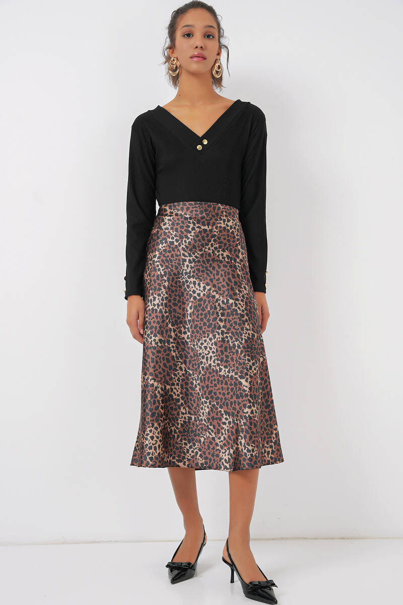 15806 Saten Etek - Kahverengi - BİGDART