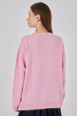 15895 Kadın Oversize Triko Kazak - A. Pembe - 6