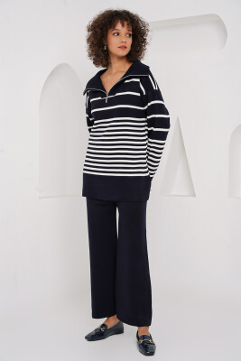 15899 Triko Kazak Pantolon İkili Takım - Lacivert 