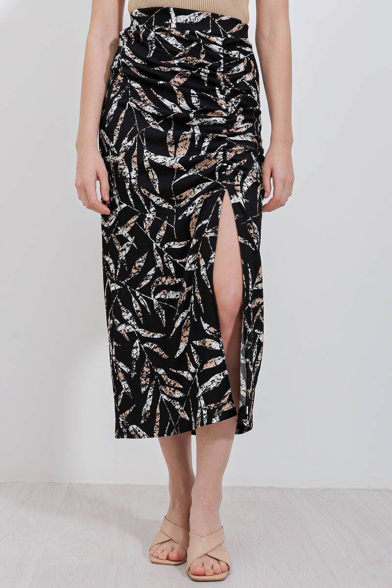 1880 Yırtmaçlı Etek - C.Siyah - BİGDART