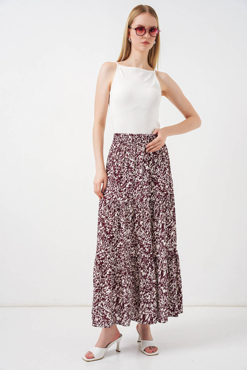 1898 Desenli Uzun Etek - A.Bordo - BİGDART