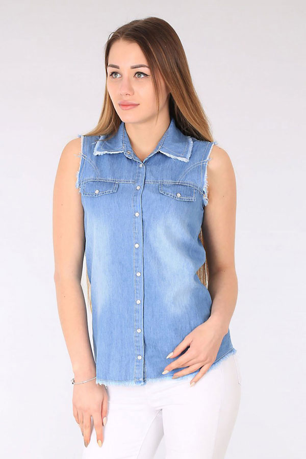 3341 KOLSUZ PÜSKÜLLÜ KOT GÖMLEK - Mavi - BİGDART