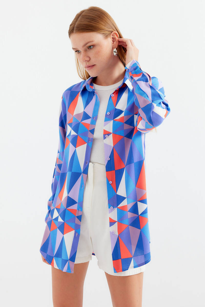 3721 Grafik Desenli Gömlek - C.Saks - BİGDART