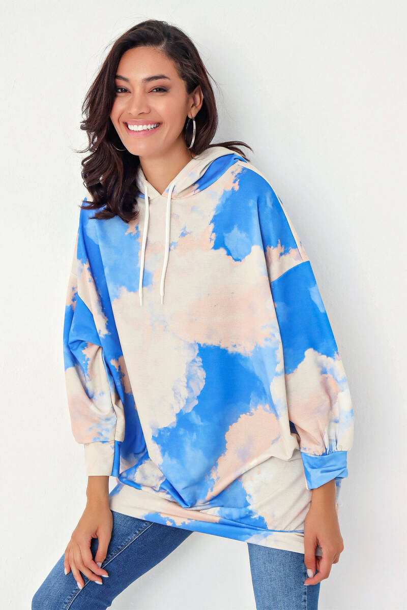 4125 Oversize Sweat Elbise - A. Vizon - BİGDART