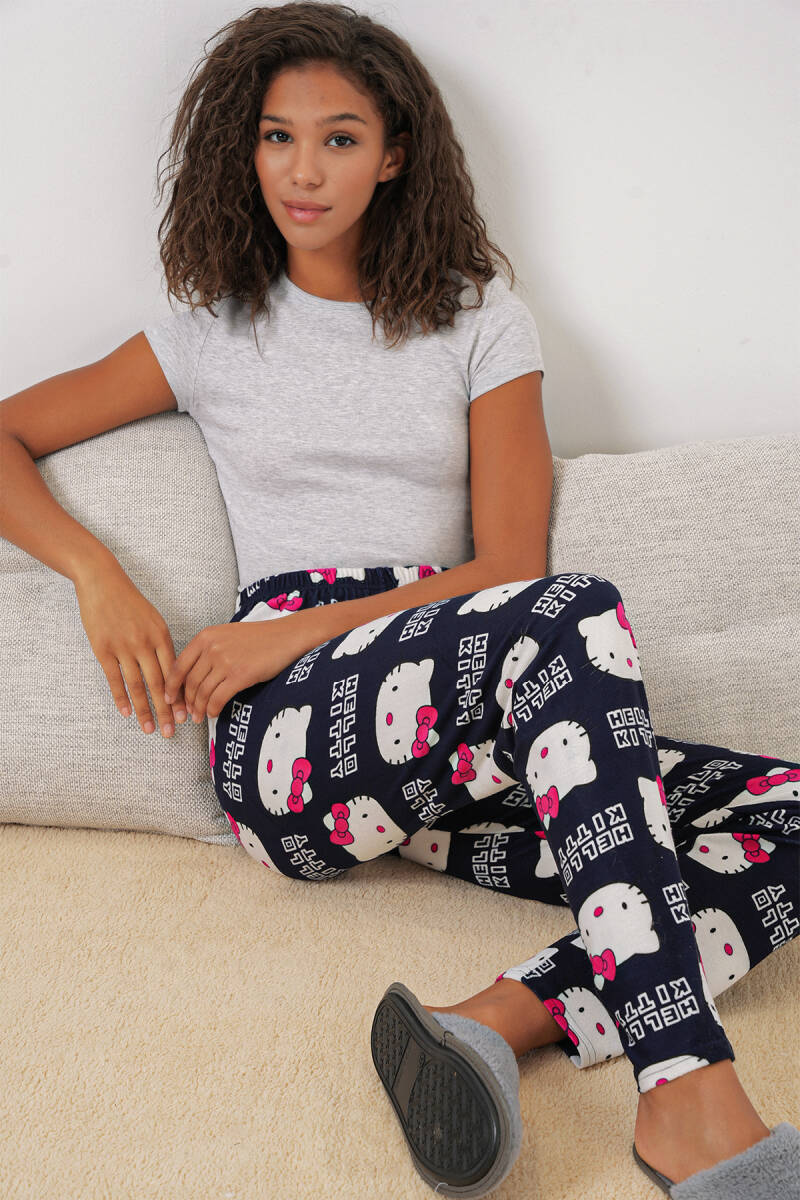 4323 Desenli Pijama Altı - A.Lacivert - BİGDART