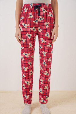 4323 Desenli Pijama Altı - Kırmızı - 2