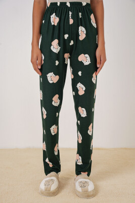 4323 Desenli Pijama Altı - Y.Zümrüt - 5