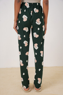 4323 Desenli Pijama Altı - Y.Zümrüt - 7