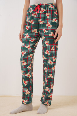 4323 Desenli Pijama Altı - Zümrüt Yeşili - 2