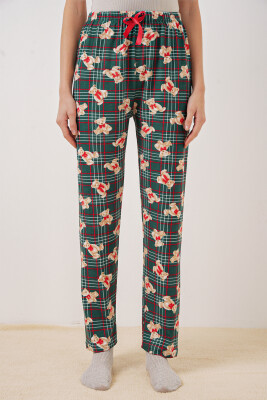 4323 Desenli Pijama Altı - Zümrüt Yeşili - 5