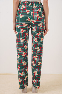 4323 Desenli Pijama Altı - Zümrüt Yeşili - 6