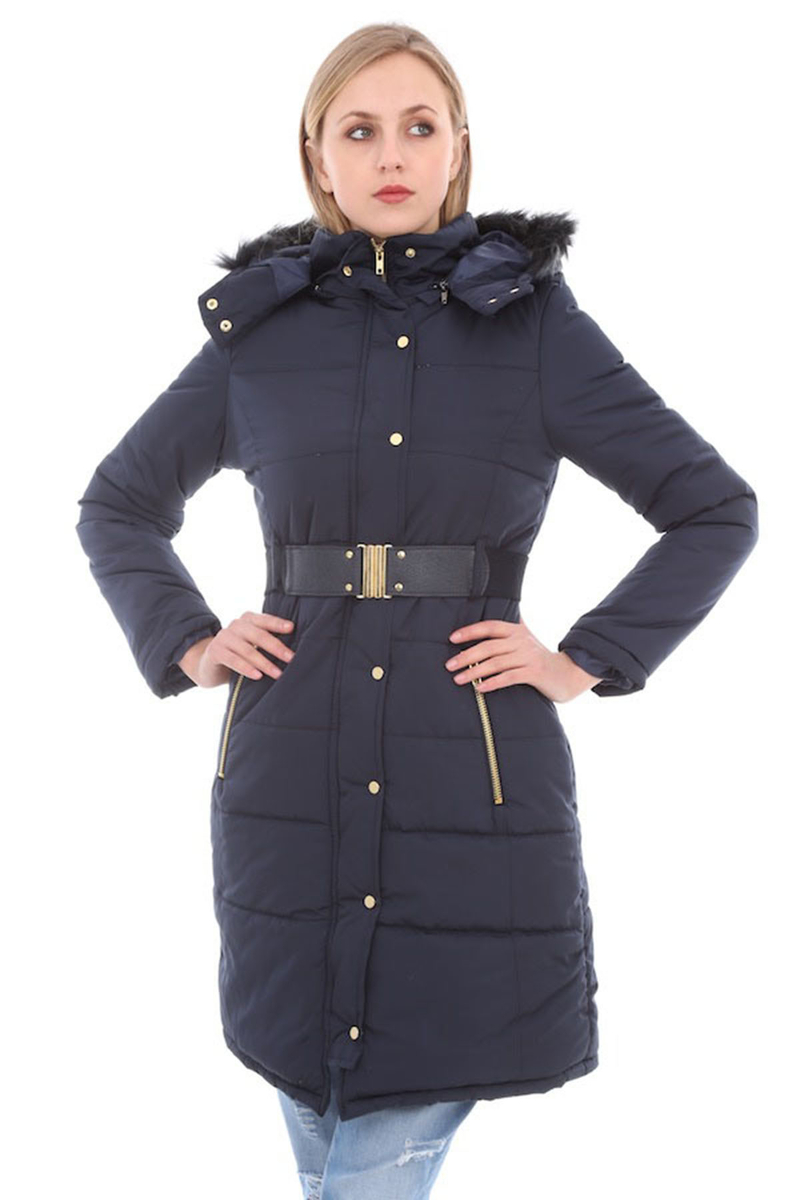 5003 KAPŞONLU ŞİŞME KABAN - Lacivert - BİGDART