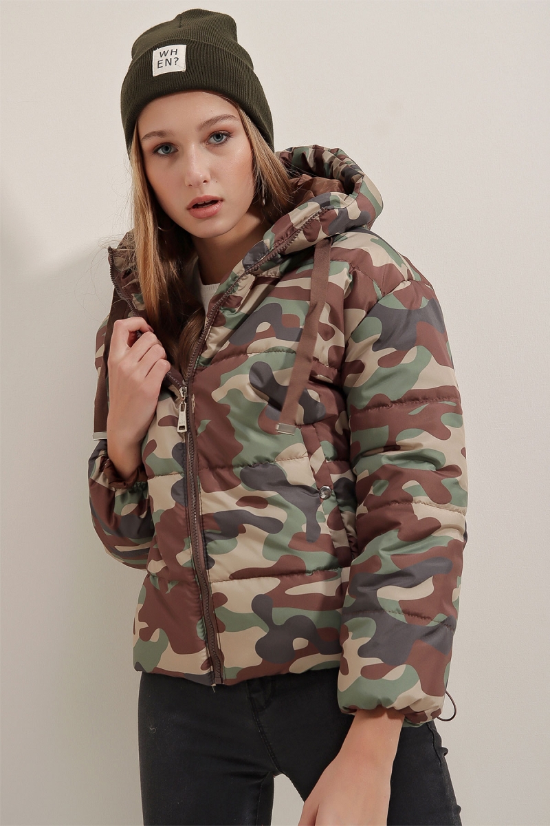 5125 Desenli Şişme Mont - Kamuflaj - BİGDART