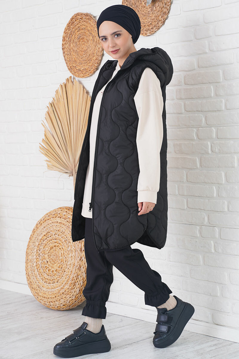 5143 Spor Şişme Yelek - Siyah - BİGDART