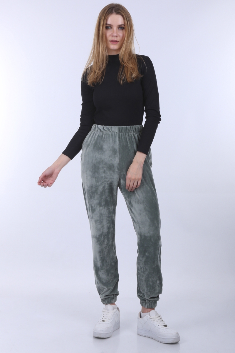 55370 Kadife Jogger Eşofman - Çağla - BİGDART