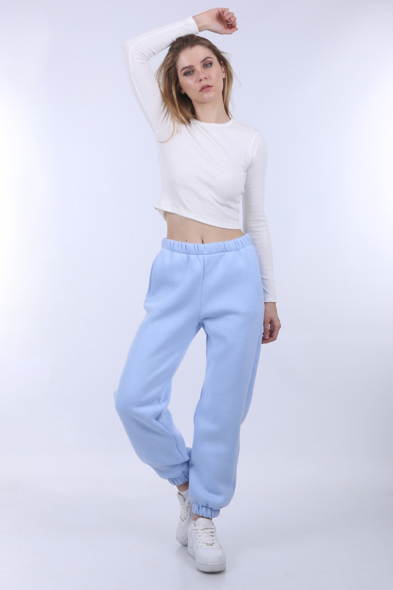 55372 İçi Polarlı Eşofman - Açık Mavi - BİGDART