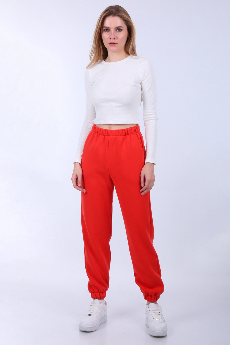 55372 İçi Polarlı Eşofman - Turuncu - BİGDART